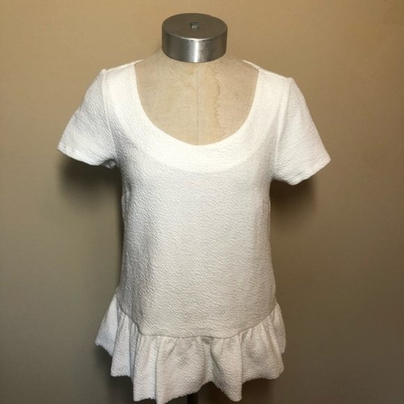 Anthropologie postmark Cascada ruffle top blouse short sleeve - Picture 1 of 7